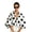 Clear-#001, variant on Women's Polka Dot Top 3/4 Sleeve Lantern V Neck Blouse Loose Collared Button Down Shirt Dressy Casual Going Out Outfits,White 2XL