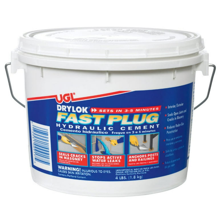 Drylok Fast Plug Hydraulic & Anchoring Cement 10 lb Drylok Fast Plug Hydraulic & Anchoring Cement 10 lb