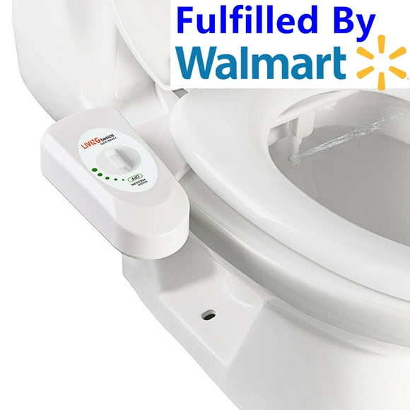 Tolilet Bidet Attachment with Fresh Water Spray, Non-Electric Self-Cleaning Nozzle Mechanical Bidet Toilet Seat Attachment for Curved Toilet