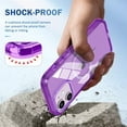 thumbnail image 4 of for iPhone 11 Case Magnetic, [Compatible with Magsafe] Built-in Screen Protector Shockproof Dustproof Crystal Clear Anti-Scratch Folio Flip Phone Case for iPhone 11, Darkpurple, 4 of 8