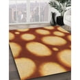 thumbnail image 3 of Ahgly Tapis d'Intérieur Lavable en Machine Carré Transitionnel Orange Bière, 8 Pieds Carré, 3 of 7