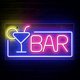 thumbnail image 3 of Letrero de neón para bar, fiesta, lámpara de neón para copas de vino, arte de pared, luz decorativa para dormitorio, tienda KTV, decoración para el hogar y la oficina, luz de noche de neón, 3 of 5
