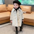 thumbnail image 2 of Generic Children'S Warm Woolen Overcoat Toddler Kids Baby Girls Boys Solid Coat Elegant Notched Collar Double Jacket Wool Coat Trench Coat Outerwear Winter Coats For Kids With Hooded, 2 of 6