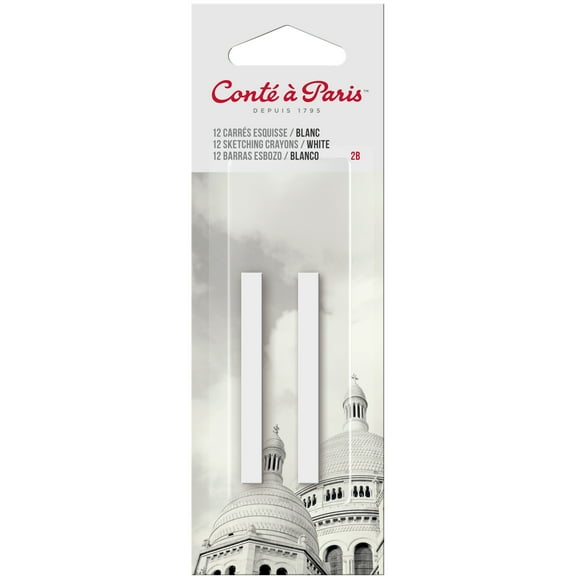 Conte Conté Crayon Pack, White, 2B