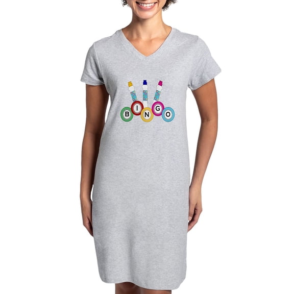 CafePress - BINGO WITH MARKERS - Women's Nightshirt