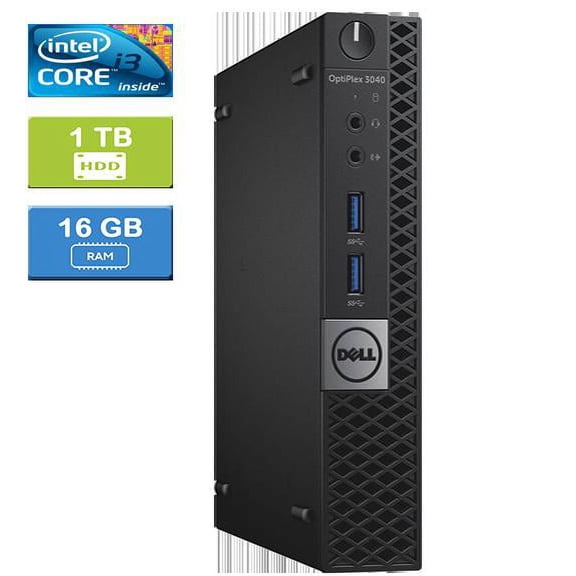 Used: DELL 3040 MICRO Intel Core i3-6100T 3.20 GHz, 16GB, 1TB HDD, Win 10 Pro