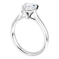 thumbnail image 3 of Heart Diamond Solitaire Engagement Ring,14k White Gold (0.7 Ct,F Color,SI1 Clarity) GIA Certified, 3 of 4
