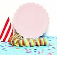 thumbnail image 4 of WarmHaven 50 Pieces Light Pink Paper Plates 7 Inch Pink Scalloped Plates Disposable Dinner Plates for Wedding Baby Shower Birthday Party Dessert Plates, 4 of 7