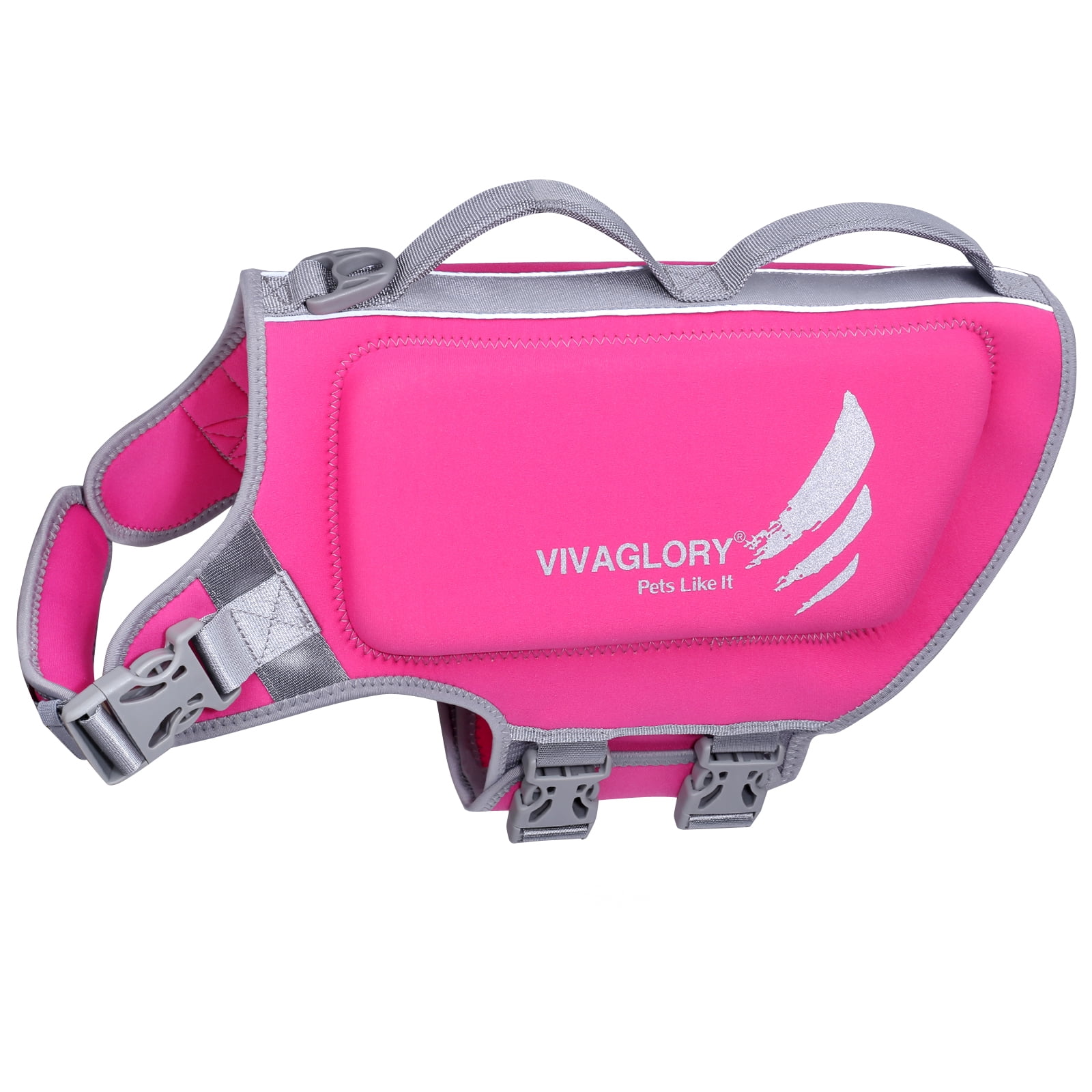 VIVAGLORY Dog Life Jacket Neoprene Vest for Swimming, Sports Style