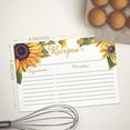 thumbnail image 4 of Yellow Sunflower Recipe Cards from Dashleigh, 48 Cards, 4x6 inches, Water Resistant, Double-Sided, 4 of 5