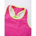 thumbnail image 4 of YONGHS Ensemble de Robe de Tennis Sans Manches pour Filles avec Shorts 2 Pcs Jupe-Culotte Rose Rouge 12, 4 of 6
