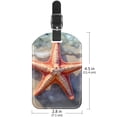 thumbnail image 6 of Square 2Pack PU Leather Starfish Cruise Luggage Tag with Privacy Cover and Name ID Tag for Travel Handbags Backpacks Luggage Tags, 6 of 6