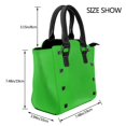 thumbnail image 2 of Lsque Green Pattern Leather Rivet Shoulder Bag – Elegant Genuine Leather & Microfiber PU Crossbody with Detachable Adjustable Strap, 2 of 5