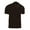 Black, variant on Men's Summer Leisure Solid Color Contrast Short Sleeve Tops - Stylish Lapel Design for Work and Outdoor Activities