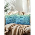 thumbnail image 2 of Waterproof Outdoor Throw Pillows with Inserts 12"x20" Set of 2,Turquoise Blue Teal Soft Decorative Pillowcases for Couch Bedroom,Chic Stained Glass Texture Pillow Covers for Sofa Living Room, 2 of 8