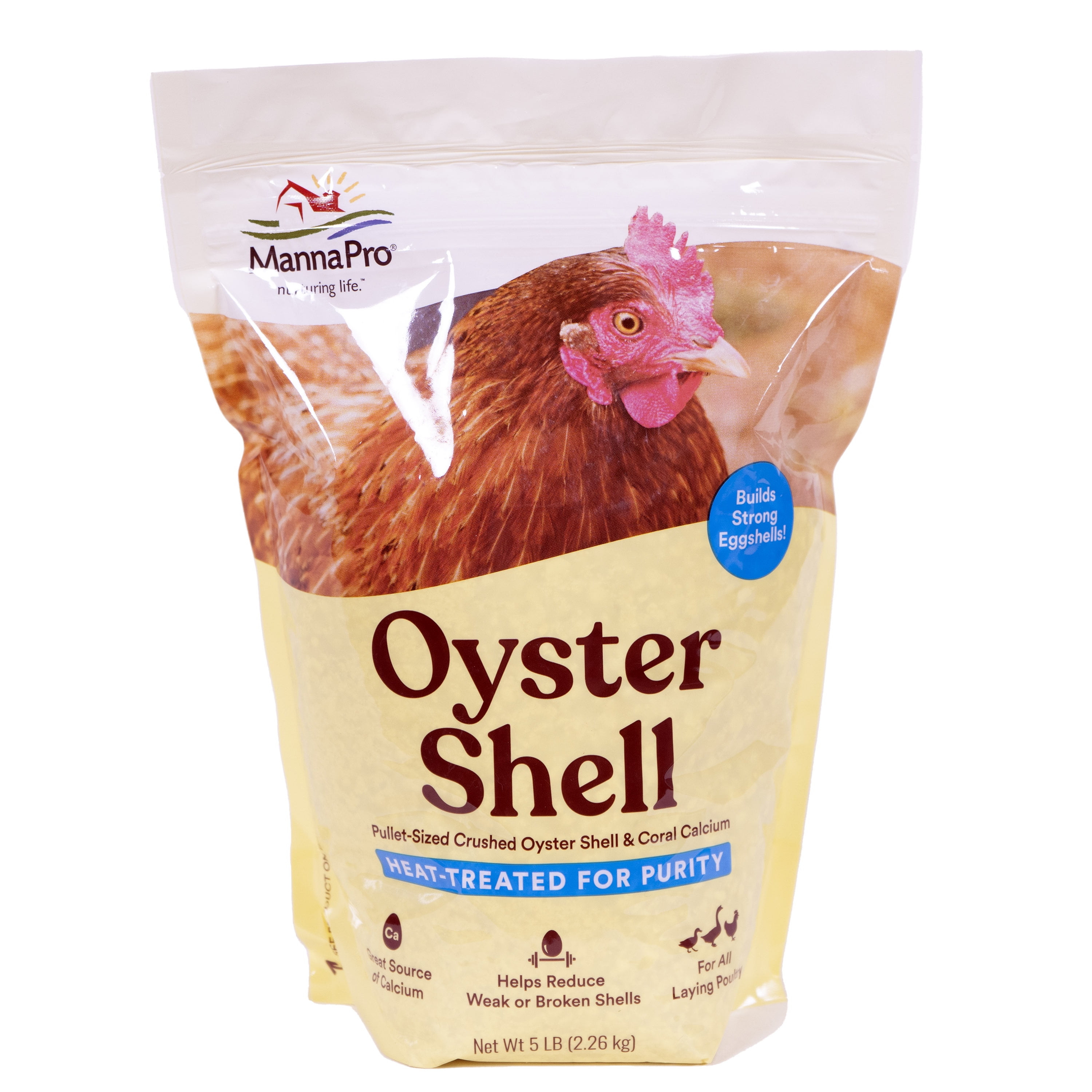 Manna Pro Crushed Oyster Shell | Egg Laying Chickens | 5 LB