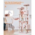 thumbnail image 4 of Cat Tree Taoqimiao MS026LP para gatos de interior con 8 rascadores, 4 of 8
