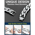 thumbnail image 6 of ChainsProMax Men Cuban Link Bracelet, 316L Stainless Steel Mens Jewelry Gift, 16mm Width, 7.5"-9", 6 of 8