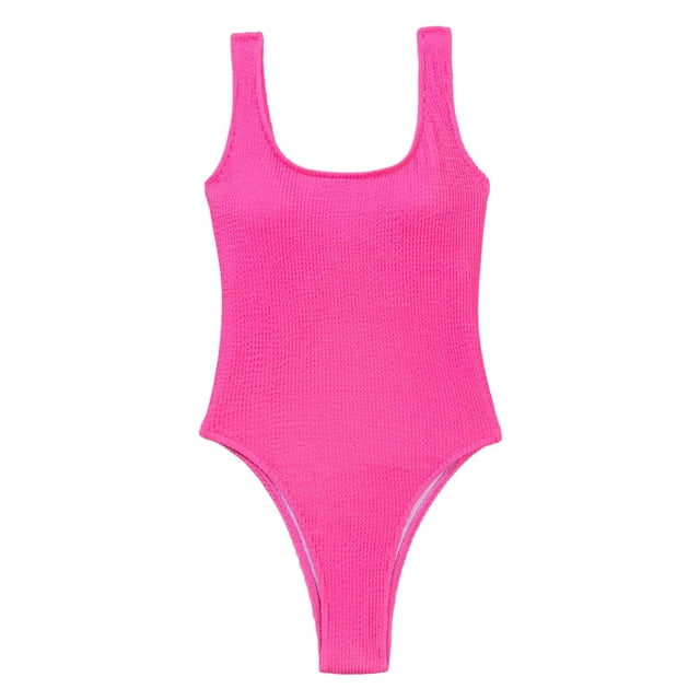 Trajes de baño de para mujer Traje de baño sin espalda sin mangas para mujer Rosado Cola Traje de baño
