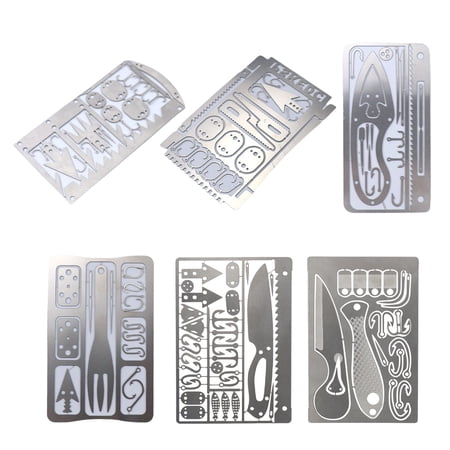 Stainless Steels Fishing Hook Card Outdoor Survivals Multitool Card Survivals Gear