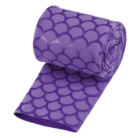 Uxcell 63mm Flat 3.3ft 2:1 rate Purple Heat Shrink Wrap Tubing Sleeve for Fishing Rod Grips Handle