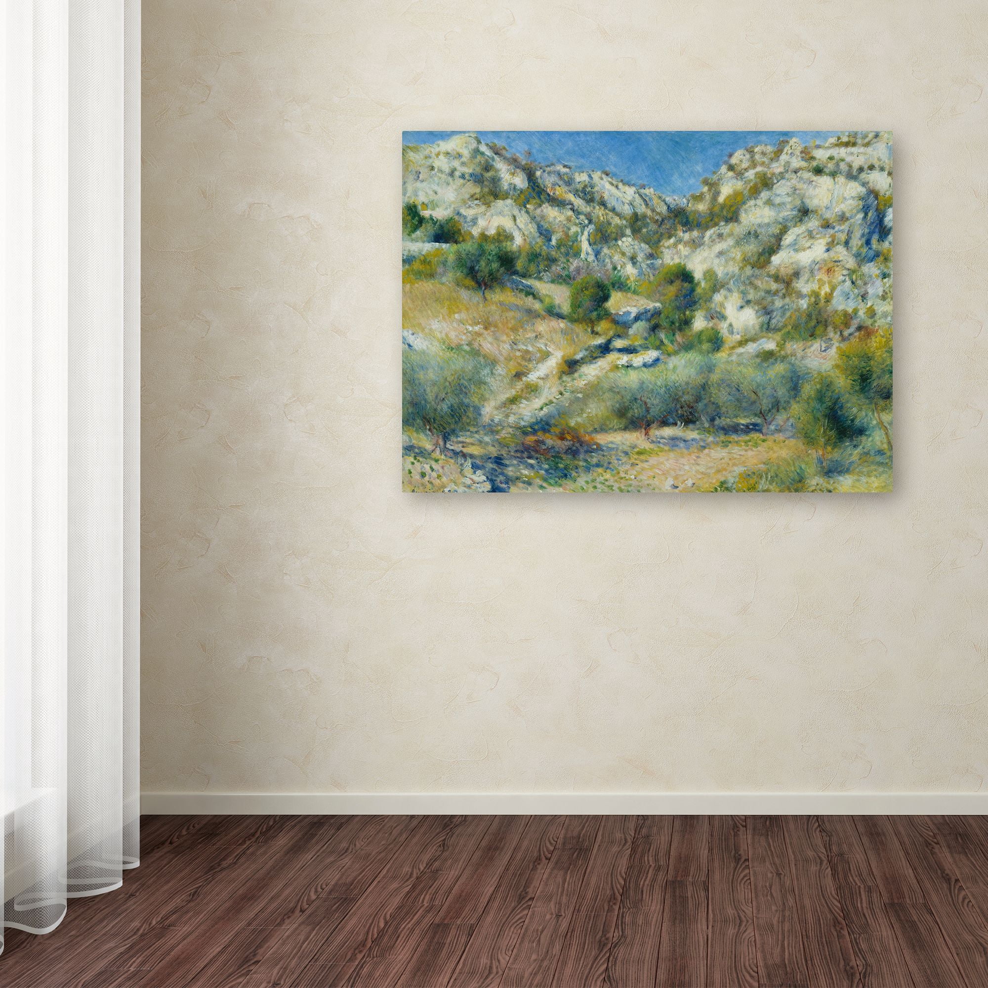 Trademark Fine Art 'Rocky Crags At Lestaque' Canvas Art by Renoir