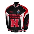 thumbnail image 2 of Men's Franchise Club Scarlet Nebraska Huskers Driven Full-Zip Twill Jacket, 2 of 3