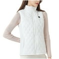 thumbnail image 2 of UPPADA Thermal Heated Vest with 8 Heating Zones for Women Lightweight Usb Rechargeable Heated Jacket Winter Warm Intelligent Usb Charging Heating Vest Electric Vest for Women White,XL, 2 of 6