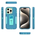 thumbnail image 2 of CoverON For Apple iPhone 15 Pro Phone Case, Military Grade Heavy Duty Full Body Kickstand Cover, Turquoise, 2 of 8