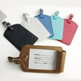 thumbnail image 4 of PU Suitcase Luggage Tags Name Address Holder Identifier Label Tag, 4 of 20