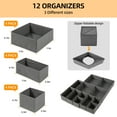 thumbnail image 7 of Sentryse Drawer Organizer for Clothes, Dresser Drawer Organizer, 12 Pack, Gray, 7 of 7
