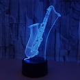 thumbnail image 4 of YSTIAN Saxophone Night Lights for Kids, 3D LED Illusion Lamp 16 Colors Changing Nightlight with USB Powered, Touch & Remote Control Birthday Gift for Boys Girls Kids Baby, 4 of 8