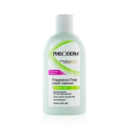 Phisoderm Fragrance Free Cream Cleanser, Sensitive Skin 6 fl oz Pack of 3