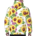 thumbnail image 7 of Lsque Sunflowers Pattern Casual Men's Hoodie,Hooded Sweatshirt with Kangaroo Pocket,Pullover Hoodie-X-Large, 7 of 7