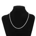 thumbnail image 2 of Collar de cadena trenzada de trigo para hombre, de acero inoxidable plateado, 4 mm, 20 pulgadas, 2 of 9