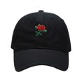 thumbnail image 2 of Baseball Hat Stylish Embroidered Rose Soft Top Fashionable Adjustable Dad Streetwear Sun Protection Summer Baseball Caps, 2 of 3