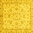thumbnail image 1 of Ahgly Company Indoor Square Oriental Yellow Traditional Area Rugs, 4' Square, 1 of 4