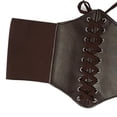 thumbnail image 4 of Corsé Elástico Atado Corsé Cinturón Mujer Atado Waspie Cinturón PU Moda Elegante Corsé Ajustable Cinturón Elástico Para Trabajo De Oficina Café ANGGREK AH3594, 4 of 8