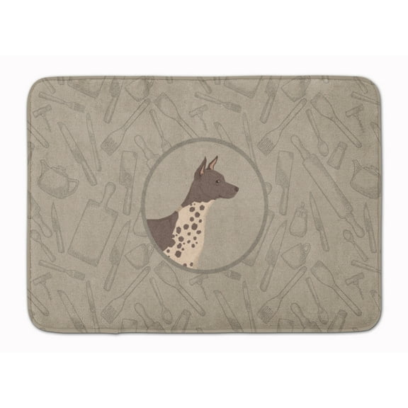 American Hairless Terrier In the Kitchen Machine Washable Memory Foam Mat