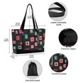 thumbnail image 2 of FORMRS Canvas Laptop Tote Bag for Women with 15.6" Computer Compartments Shoulder Handbag, Red Block Pattern, 2 of 7