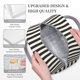 thumbnail image 3 of Balery Black And White Thick Stripes Bolsa de Almuerzo para Mujeres, Caja de Almuerzo, Bolsa de Almuerzo Pequeña Impermeable, Tote de Almuerzo Reutilizable con Gran Capacidad, 3 of 6