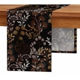 thumbnail image 3 of Vargottam Sustainable Cotton Table Runner Textured Twill Fabric Elegant Leaves Pattern 14 Inch Wide Washable Runner for Dining, Console, Coffee Tables, 3 of 6