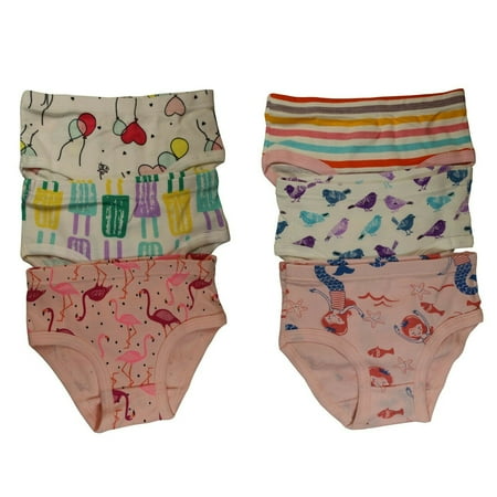 

6 Packs Toddler Little Girls Kids Underwear Cotton Briefs Size 2T 3T 4T 5T 6T