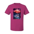 thumbnail image 2 of Wild Bobby, Colorful Horses Running on Forest Auroa, Animal Lover, Men Graphic Tees, Fuschia, 4XL, 2 of 3