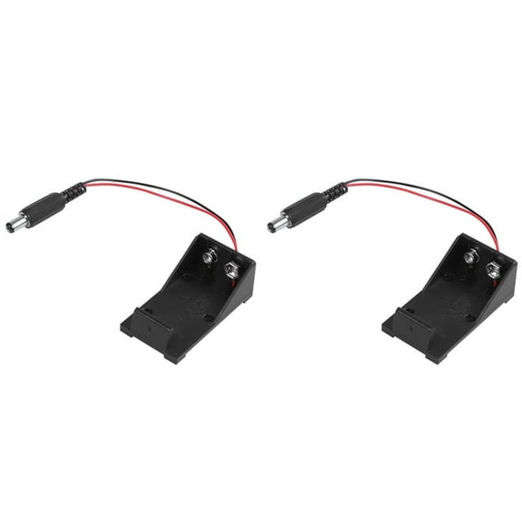 2X 9V Volt Battery Holder Box Case Plug 5.5X2.1 for Breadboard Power Supply
