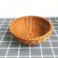thumbnail image 4 of Handwoven Wicker Bread Basket Small Rattan Fruit Bowl-22x8cm/8.67x3.15in-, 4 of 5