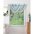 thumbnail image 2 of Waterfall Valances for Windows, Blue Ocean Kitchen Sheer Valance Curtains, Coastal Sea Beach Shore Sky Waves Scenery Rod Pocket Elegant Swag Valances for Living Room Bedroom, 47.2"x38.5", 2 Panel, 2 of 8