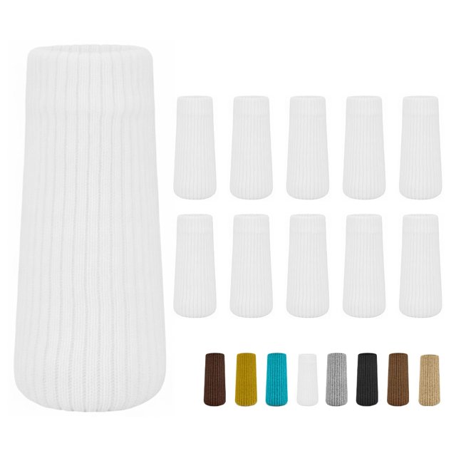 Calcetines para patas de silla IAMZAY, 16 piezas, blancos, elásticos y protectores