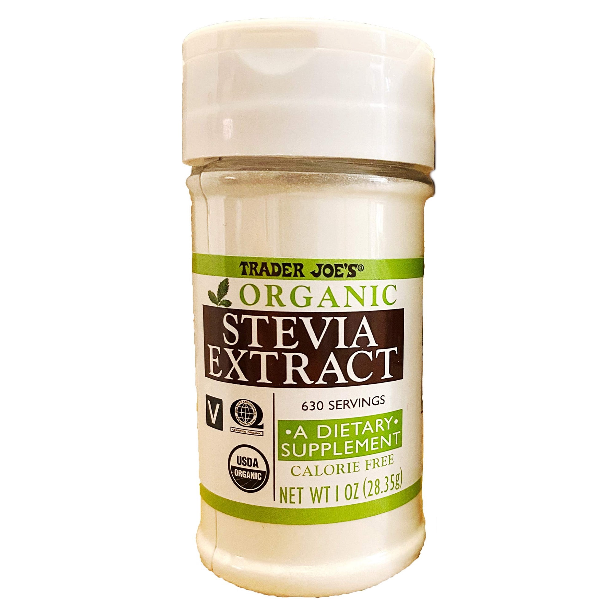 Trader Joe’s Organic Stevia Extract – Calorie-Free, Pure Plant-Based Sweetener, pack of 2, 1 oz. (630 Servings)