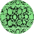 thumbnail image 1 of Ahgly Company Indoor Round Abstract Emerald Green Modern Area Rugs, 6' Round, 1 of 4